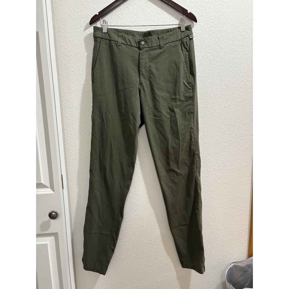 Lululemon ABC Commission Pants Men's‎ 32x32 Slim Fit Green Warpstreme Stretch